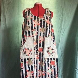 Handmade floral crisscross apron